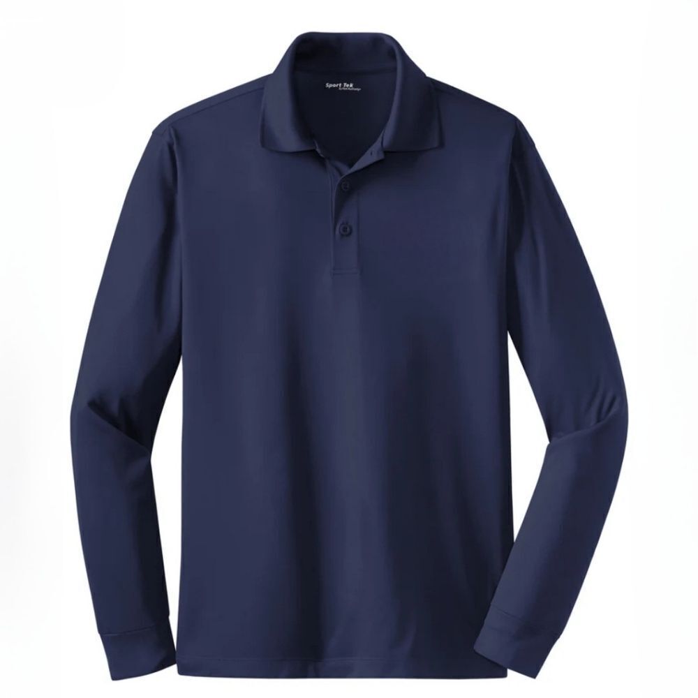 Sport-Tek® Women’s Navy Long Sleeve Micropique Sport-Wick® Polo